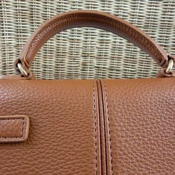 JW PEI Brown Elise Top Handle Bag with Gold Accents - Picture 4 of 7